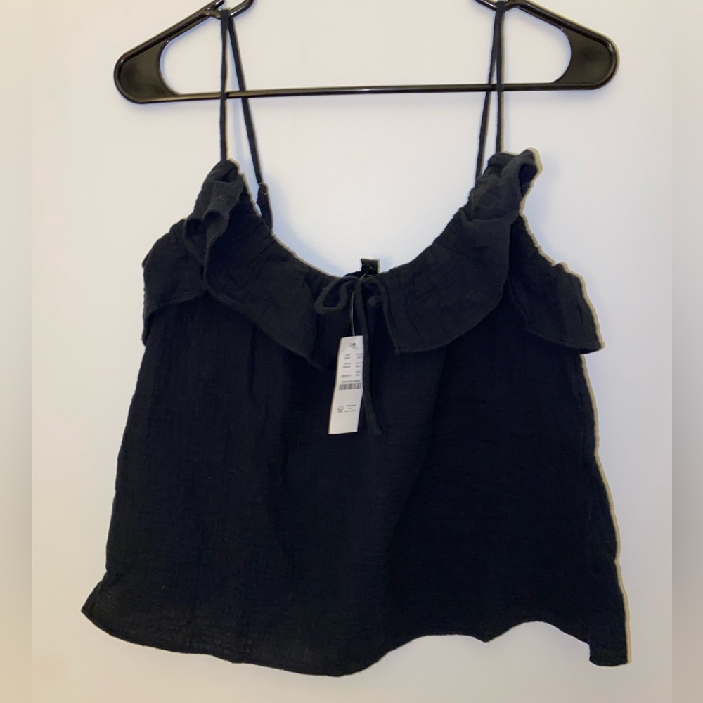New J Crew black cotton tank size XS